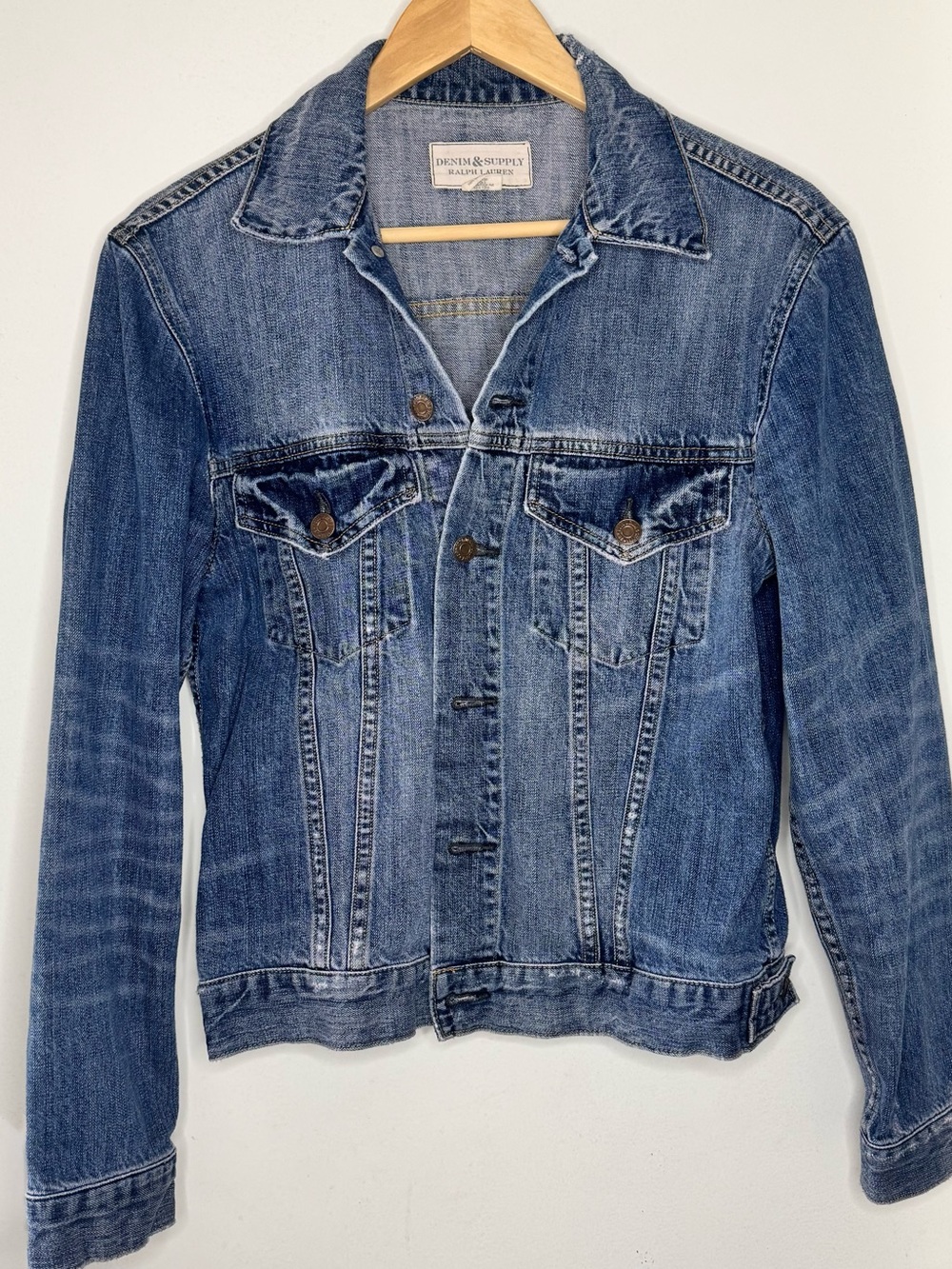 Ralph Lauren Denim & Supply Classic Jean Jacket Distressed Women’s Small Preppy